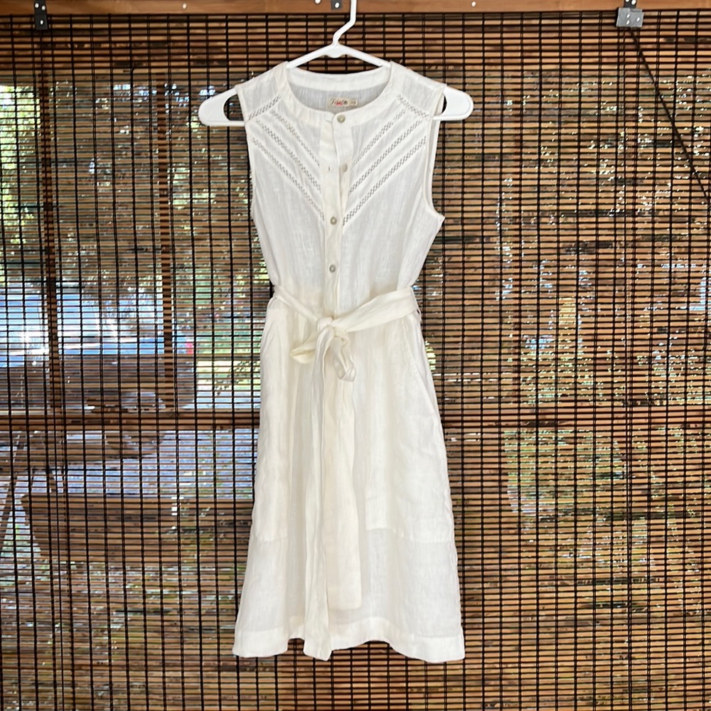 Faherty white summer dress worn once